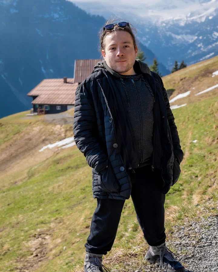 Martin Bálint in the mountains.